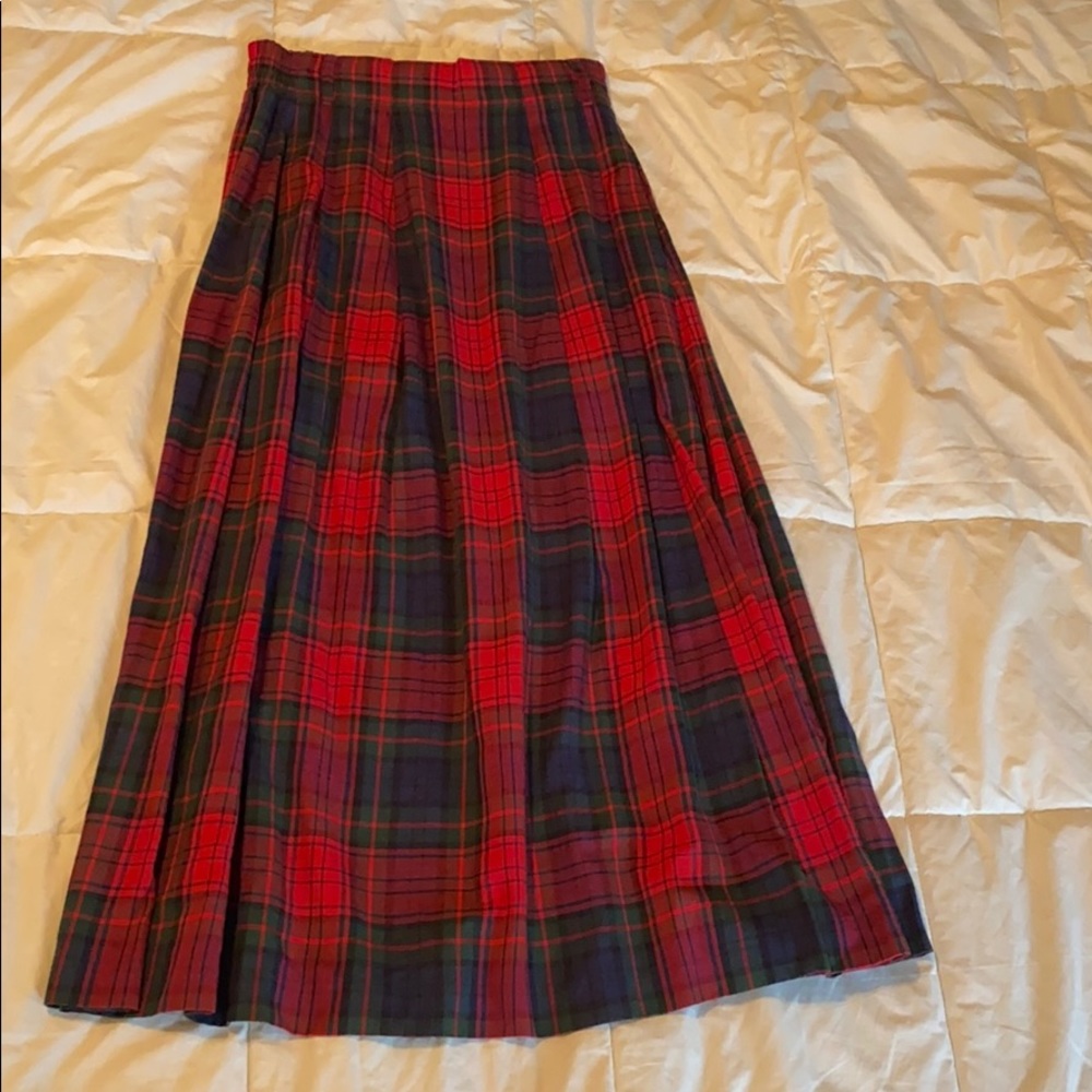 Talbots petites size 2p plaid king skirt used